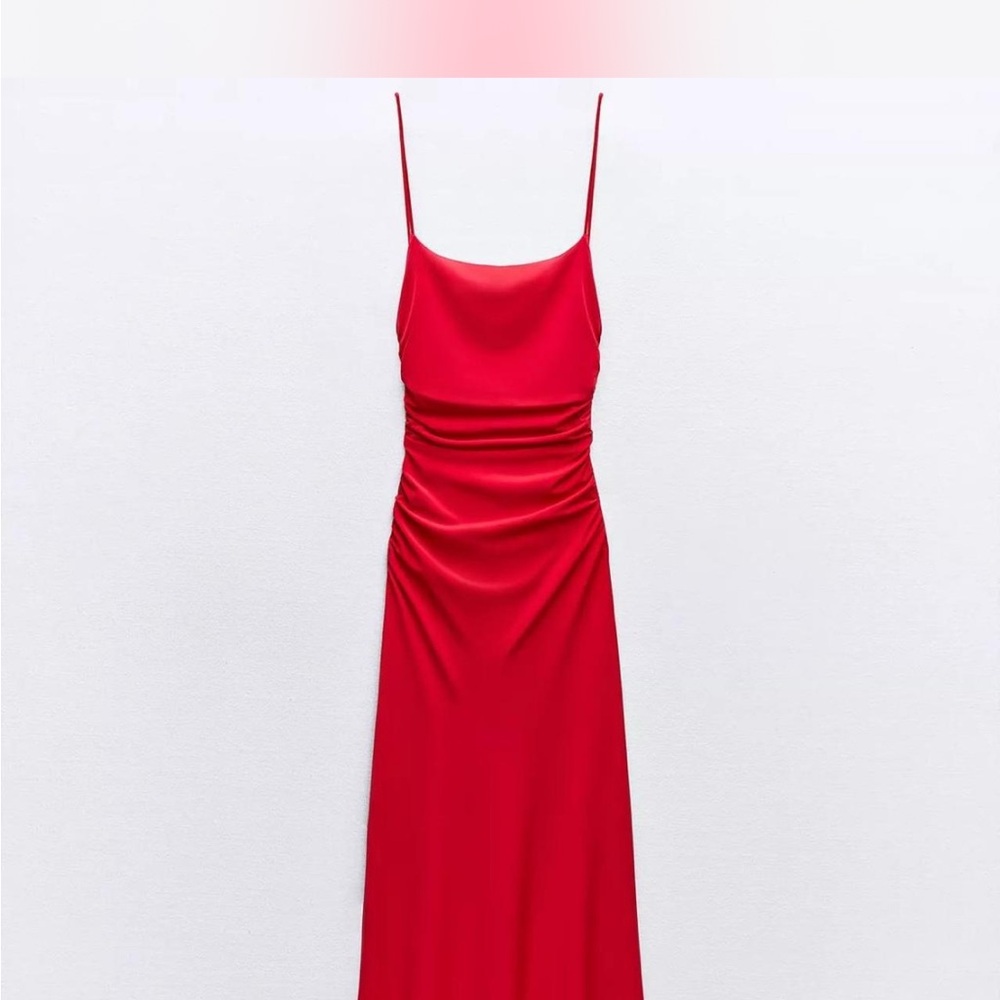 Zara Draped Lingerie-Style Dress